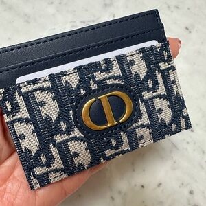 Navy and Cream Card Holder